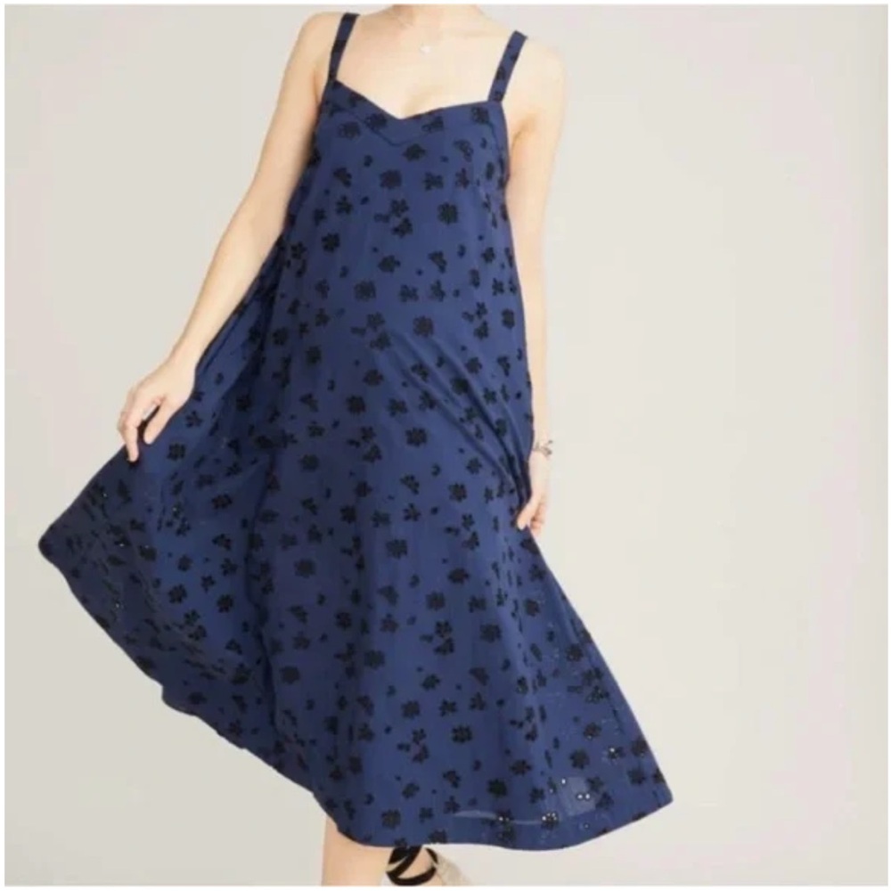 Hatch blue Astrid eyelet maternity dress